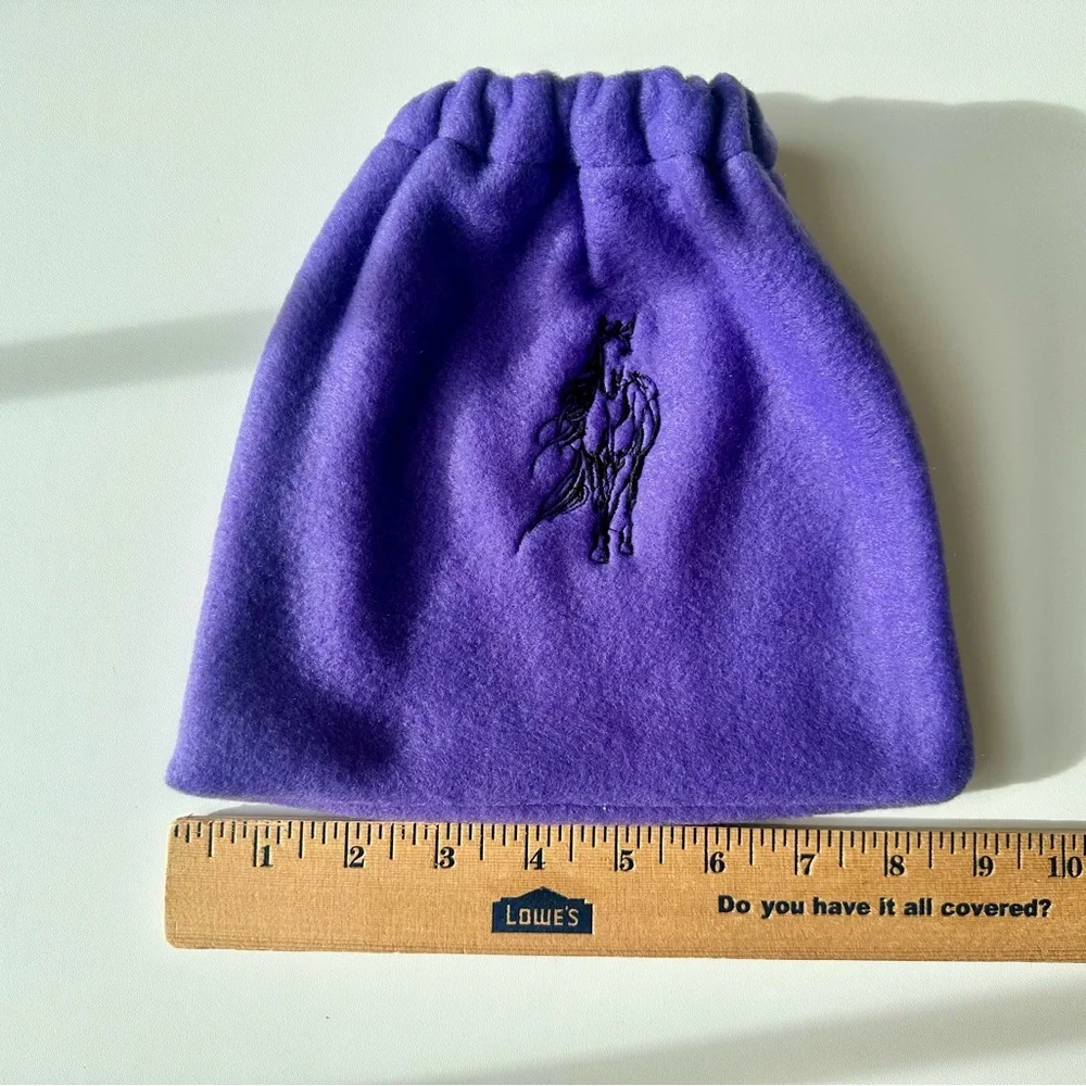 Purple Fleece Horse Embroidered Stirrup Covers - Picture 5 of 5